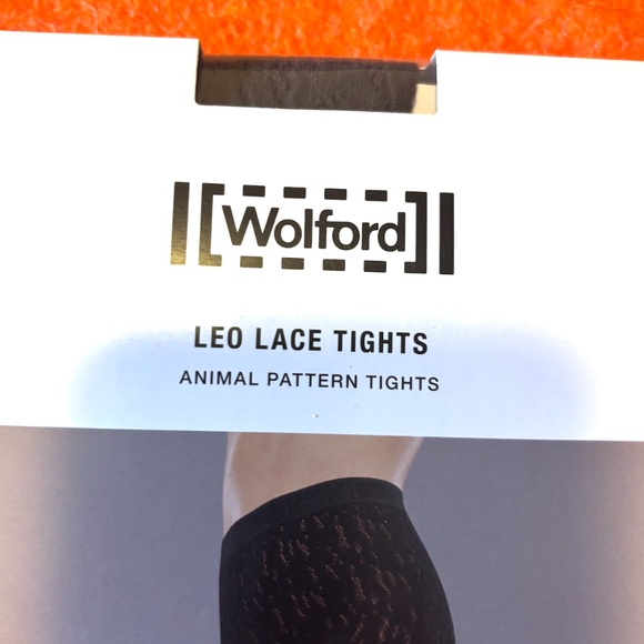 Wolford brown animal pattern lace tights made in Italy NWT - Picture 4 of 14